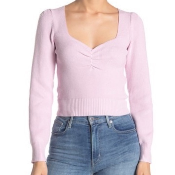Astr Sweaters - Astr the label pink sweetheart neck sweater